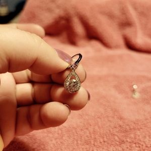 Lab Created White Sapphire Teardrop Earrings